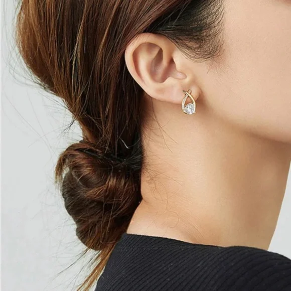 Fashion Cross Stud Earrings For Women Girls - Picture 4 of 4